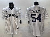 Mens New York Yankees #54 Max Fried White Cool Base Stitched Jersey,baseball caps,new era cap wholesale,wholesale hats